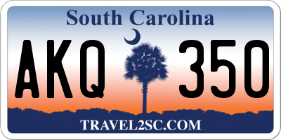 SC license plate AKQ350
