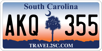 SC license plate AKQ355
