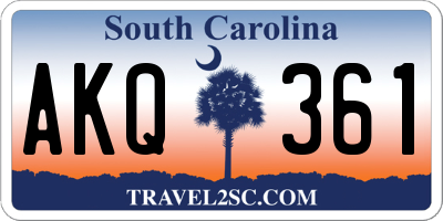SC license plate AKQ361