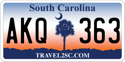 SC license plate AKQ363