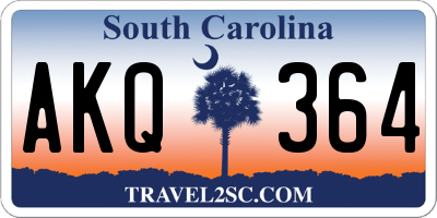 SC license plate AKQ364