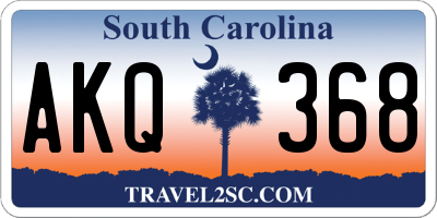 SC license plate AKQ368