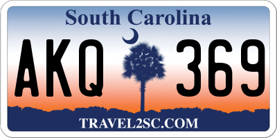 SC license plate AKQ369