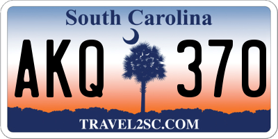 SC license plate AKQ370