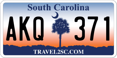 SC license plate AKQ371