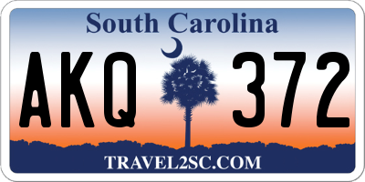 SC license plate AKQ372