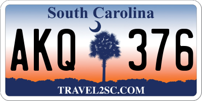 SC license plate AKQ376
