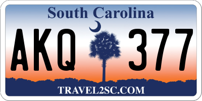 SC license plate AKQ377