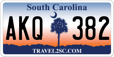 SC license plate AKQ382