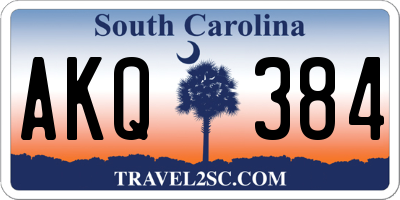 SC license plate AKQ384