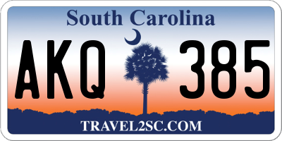 SC license plate AKQ385