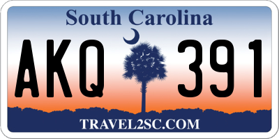 SC license plate AKQ391