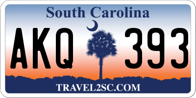 SC license plate AKQ393