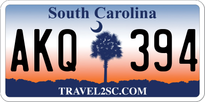 SC license plate AKQ394