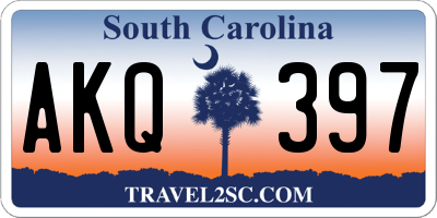 SC license plate AKQ397