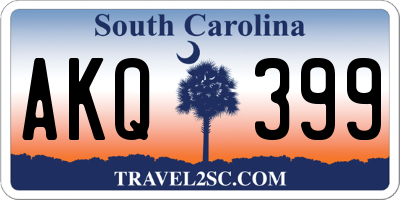 SC license plate AKQ399
