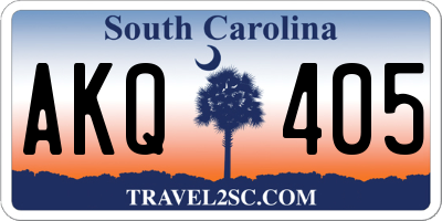 SC license plate AKQ405