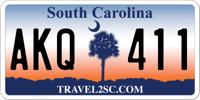 SC license plate AKQ411