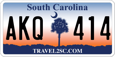 SC license plate AKQ414