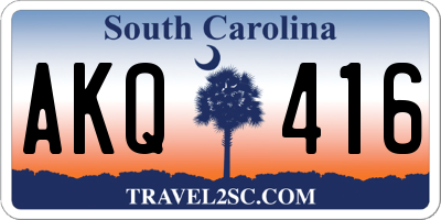 SC license plate AKQ416