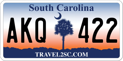SC license plate AKQ422