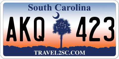 SC license plate AKQ423