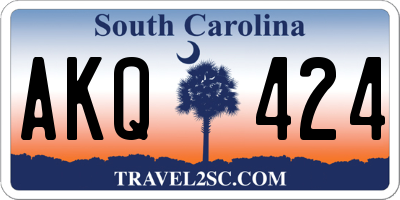 SC license plate AKQ424