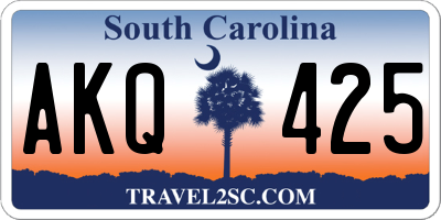 SC license plate AKQ425