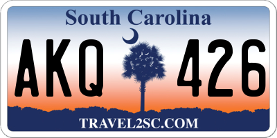 SC license plate AKQ426