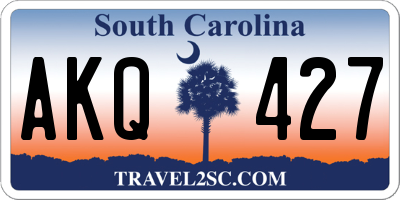 SC license plate AKQ427