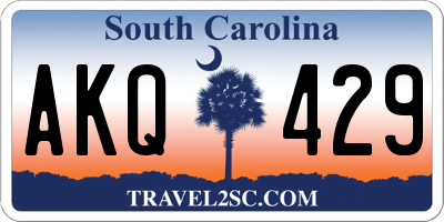 SC license plate AKQ429