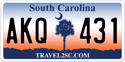 SC license plate AKQ431