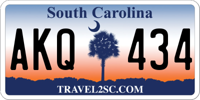SC license plate AKQ434
