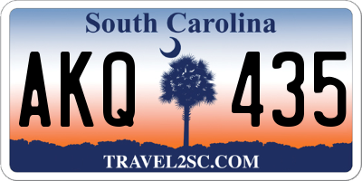 SC license plate AKQ435
