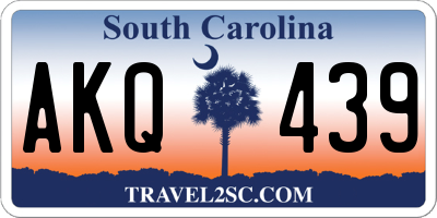 SC license plate AKQ439