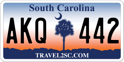 SC license plate AKQ442
