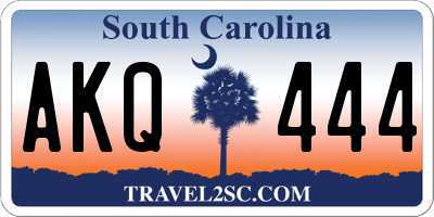 SC license plate AKQ444