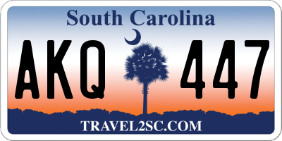 SC license plate AKQ447