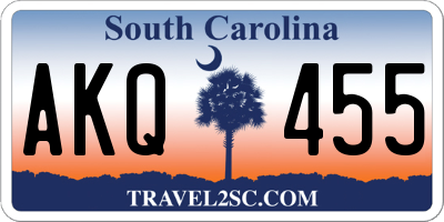 SC license plate AKQ455