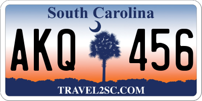 SC license plate AKQ456