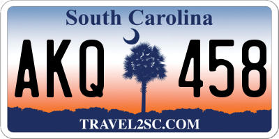 SC license plate AKQ458