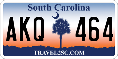 SC license plate AKQ464