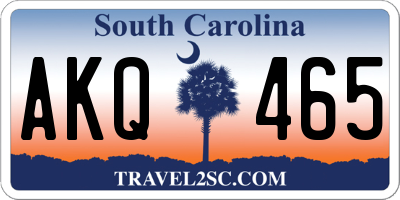 SC license plate AKQ465