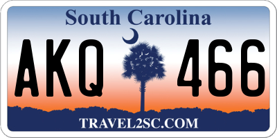 SC license plate AKQ466