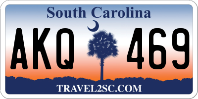 SC license plate AKQ469