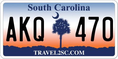 SC license plate AKQ470