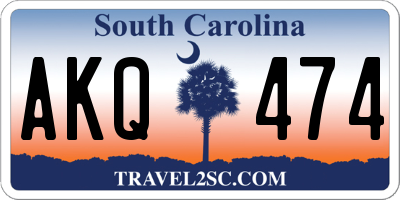 SC license plate AKQ474