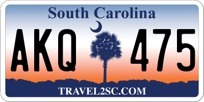 SC license plate AKQ475