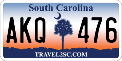 SC license plate AKQ476