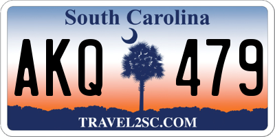 SC license plate AKQ479